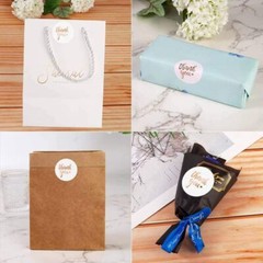 1000Pcs 1.5 Inch Thank You Stickers Font Rose Gold Foil Lables For Greeting Card