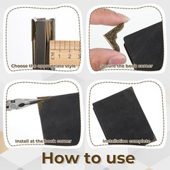 80 PCS Iron Book Corner Protectors, Vintage Metal Corners, for Evergreen