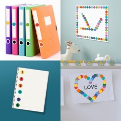 4200 PCS 0.75 Inch 12 Colors Round Colored Dot Stickers for Student Teaching …