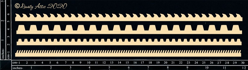 Dusty Attic Chipboard 3×12 – Gear Edge Borders, DA2866