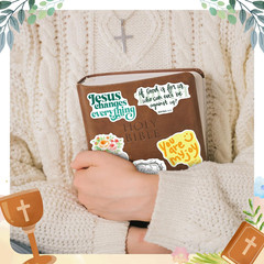 300PCS Inspirational Christian Stickers, Jesus Religious Stickers for Water Bott