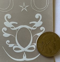 WHITE MEMORABLE Rub-On Transfers(4-1/2”x 7-3/4”)Flower •Happiness•Card Making•