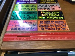 EIGHT DIFFERENT COMICAL SAYINGS (SEE PHOTO) VENDING MACHINE STICKERS