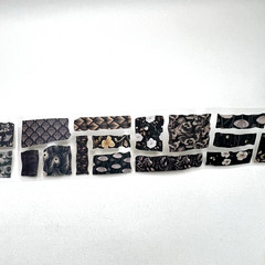 Black Gray Floral Flower Collage Sticker Roll Junk Journaling Scrapbooking