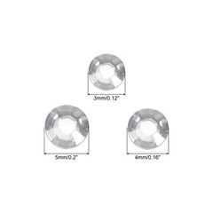 1532Pcs 3 Sheets Rhinestone Stickers 3/4/5 mm Self Adhesive Silver