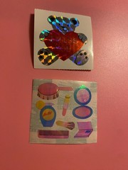 Set of 2 Prism I Miss You Bear 2×2 Inches & Pearly Makeup Set Sticker Mod 2.5×2