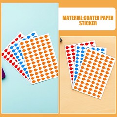 100 Sheets Stationery Adhesive Tabs Writable Label Stickers Colored Dot