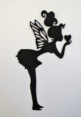 Fairies #2 Fairy Intricate Paper Die Cut Embellishments scrapbooking 9 pc Black