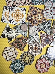 Lot Of Over 200 Moroccan Tile Sticker Kit Scrapbooking Junk Journal Kit
