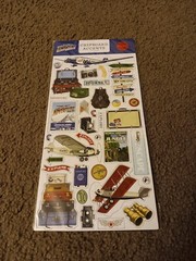 Crafts 13″ Chipboard Stickers Travel Theme Adventure Planes Luggage Camera Lot 3