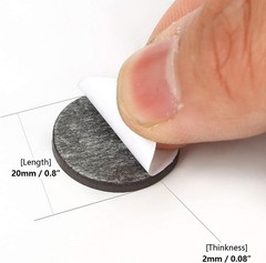 60 pcs Small Round Magnetic Stickers with Adhesive Backing for Crafts & Office