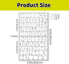1800 Pieces 20 Sheets Small Letter Number Stickers, 1/2Inch Self-Adhesive Vinyl