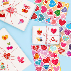 Valentines Heart Stickers for Kids, 40 Sheets, 665PCS Valentines Day Love Sticke