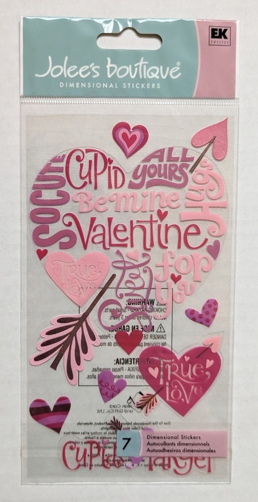 RARE Jolee’s Cupids Target Scrapbooking Stickers Love Valentine’s Day Heart