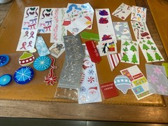 mrs grossman stickers lot christmas Opalescent Snowflakes Polar Bears Candy Cane