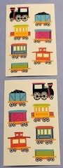 Mrs. Grossman’s Multicolor Transportation Chubby Train Stickers 1 Sheet 07300