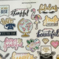 The Paper Studio Petals Blooms Sticker Book Flamingo Stick a Bilities