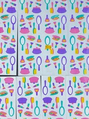 Mrs. Grossman’s Sticker Lot of 10 Makeup Mod Sheets Vintage 1994 Mirror Purse