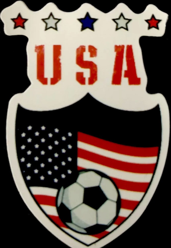 Fourth of July sticker “Usa Soccer” 1 1/2 X 2 1/4“