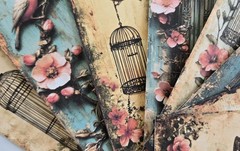 Victorian Birdcage Bookmarks Supplies Scrapbooks Junk Journal #413