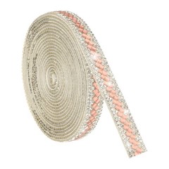 3 Yard Rhinestone Ribbon, 3mm x 3mm Crystal Rhinestone Strips, Champagne