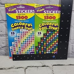 Trend Super Shapes Stickers Colorful Stars Lot Of 2 Packs – 1300 Each