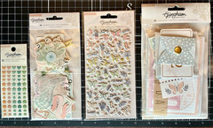 Crate Paper GINGHAM GARDEN Stickers, 12×12 Paper Project Pad Ephemera Stationery