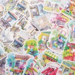 Building Stickers Asian Planner Stickers Scrapbooking Stickers Diary Stickers
