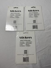Lot Of 3 Vintage Paper Magic Halloween Stickers Pumpkin Sealed NOS 12 Sheets