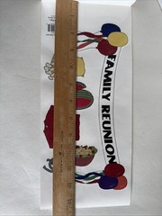 Vintage Family Reunion sticker ROLL. Scrapbook Mania Rare, Food, Banner Stickers