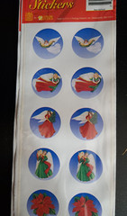 Lot of 5 Packs Vin USA Color Clings Stickers Christmas Theme Peel & Stick NOS