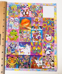 Large Lisa Frank Sticker Sheet 19 Stickers