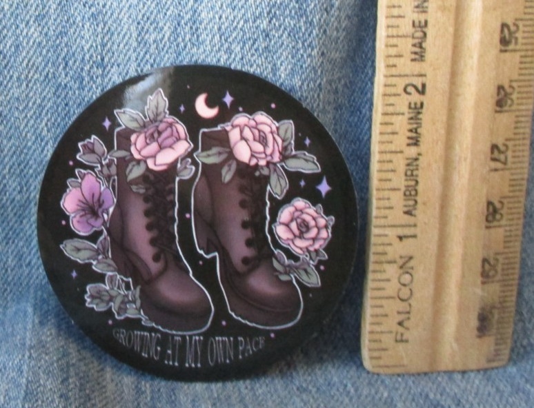 ROSES ON BOOTS GOTH VINYL STICKER Scrapbooking Gothic BIN-1