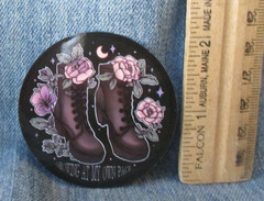 ROSES ON BOOTS GOTH VINYL STICKER Scrapbooking Gothic BIN-1