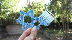 Pack of 2 – 3″ Jewish Star of David & Menorah Stickers VINYL STICKERS 3 inches