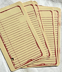 SET OF 12 – Stamped Punched Junk Journal Manila Mixed Media Paper Craft Ephemera