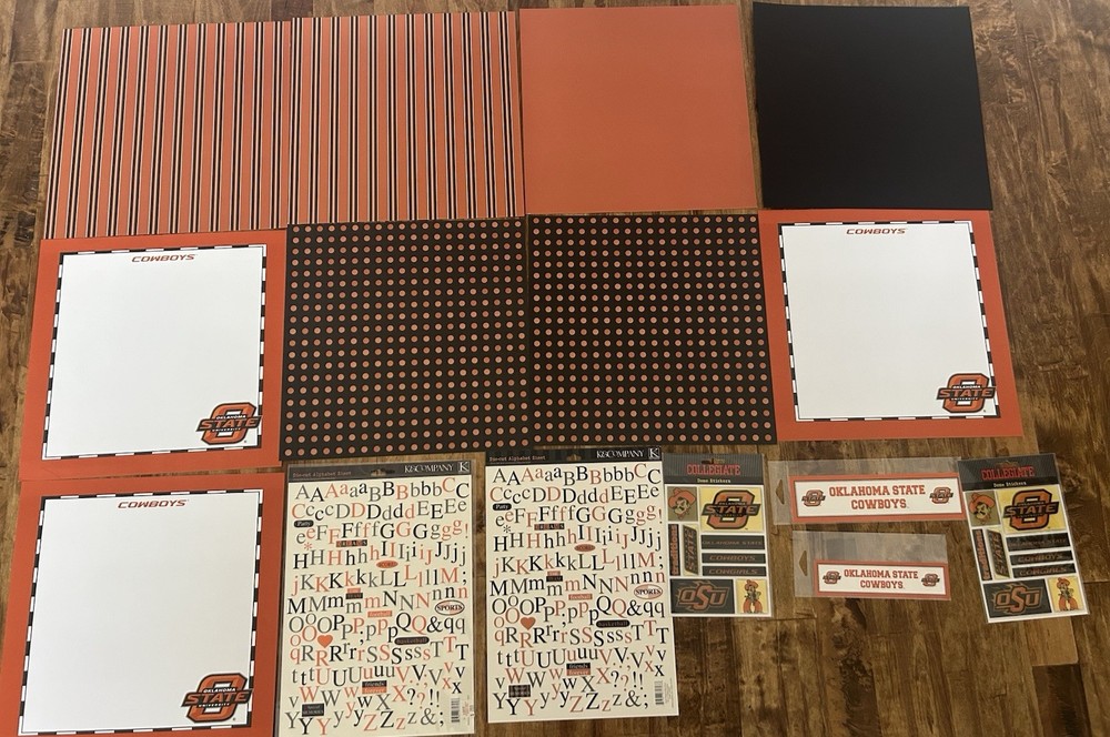 Oklahoma State University Cowboys OSU Scrapbooking Lot Paper Stickers Titles