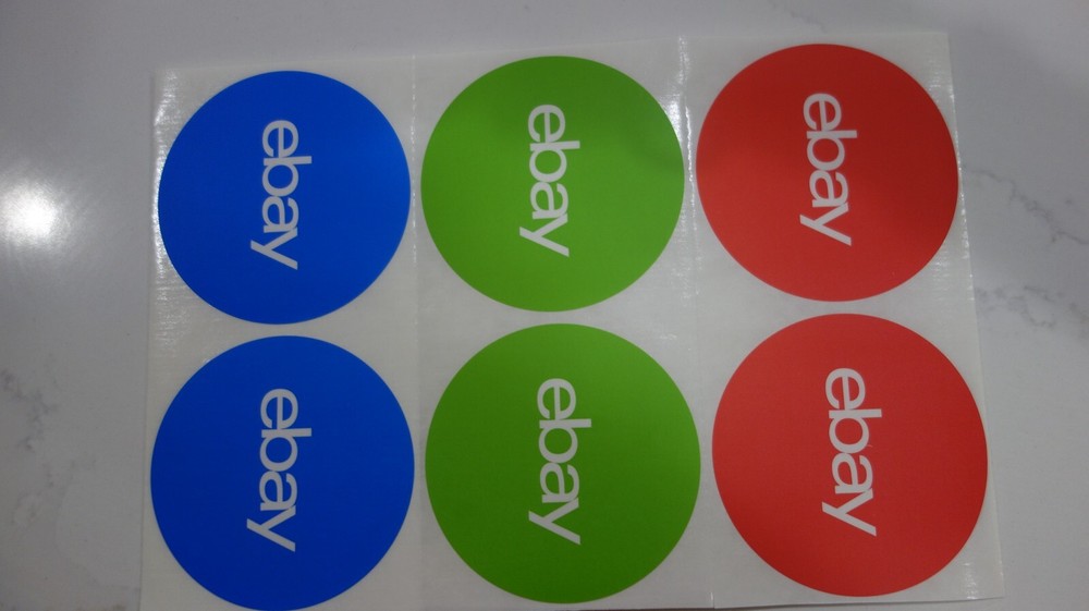 3” Thank You ebay Stickers – Red, Blue and Green 8 of each Color Total 24