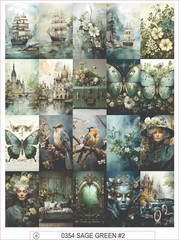 SAGE GREEN #2 – COMPLETE SHEET OF 20 STICKERS