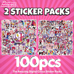 TADC 100pc Sticker Pack – Classic + Jax Gangle Mix | The Amazing Digital Circus