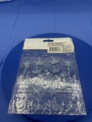 Vtg Darice Foamies Foam Stickers Blue Princess Crown Wand Queen Fairy Glitter