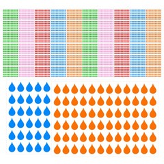 100 Sheets Adhesive Index Tabs Dot Decal Stickers Decorative Labels