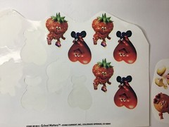 Vintage Funny Food Stickers 1992 Animated Food with Arms and Legs Strawberry