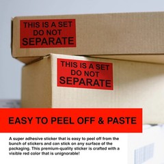Do Not Separate Labels – 1in x 2in, 500/Roll, 20 Rolls in Fluorescent Red Orange