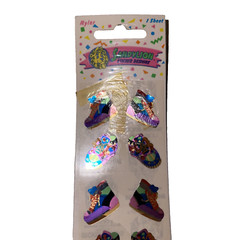 Vintage Sandylion Mylar Colorful Sneakers 1980’s Shoes Metallic Cue Eighties