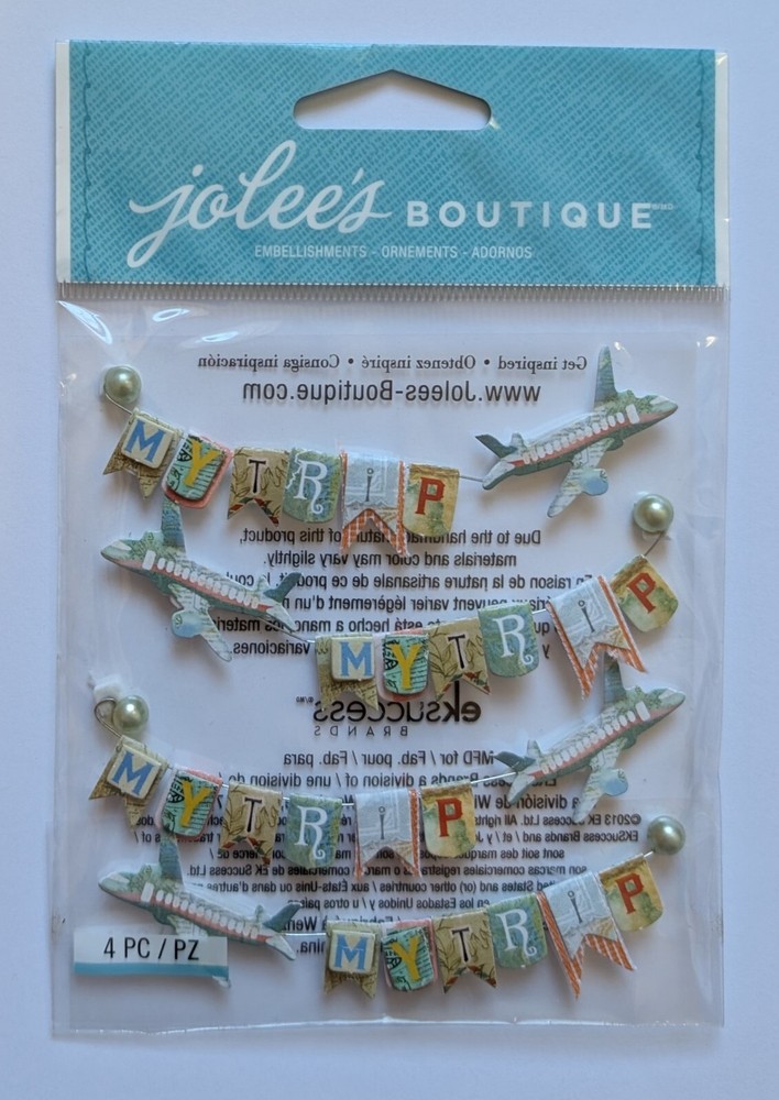 Jolee’s My Trip Repeats Scrapbooking Stickers Travel Vacation Airplanes
