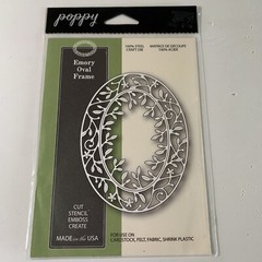 Poppy Stamps Die Cut EMORY OVAL FRAME Papercraft Emboss Craft
