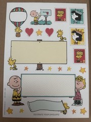 Charles M Schulz Peanuts Snoopy & Friends Sticker Sheet Large Format Hallmark
