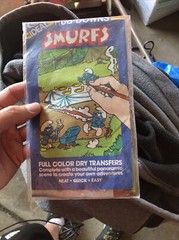 Vintage ideal smurf rub downs 1981