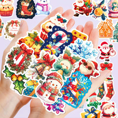 100PCS Christmas Stickers, Thickened Backing Christmas Stickers, Vinyl Xmas Part